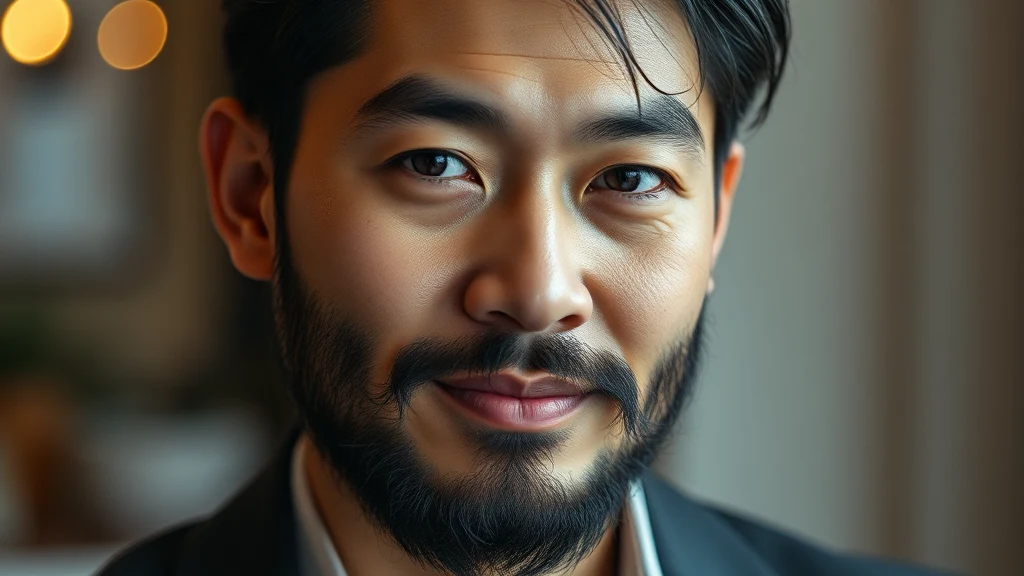 Asian Men’s Hair Dye Guide: Colors That Work for Black Hair — man with dyed beard