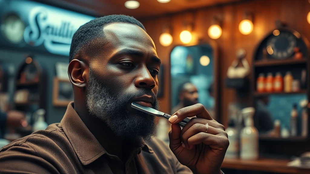 Best Aftershave for Black Men: Prevent Bumps and Irritation — man shaving with straight razor