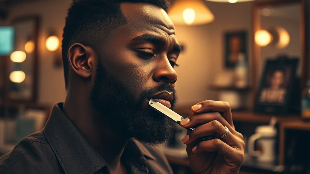 Best Aftershave for Black Men: Prevent Bumps and Irritation — man shaving with straight razor