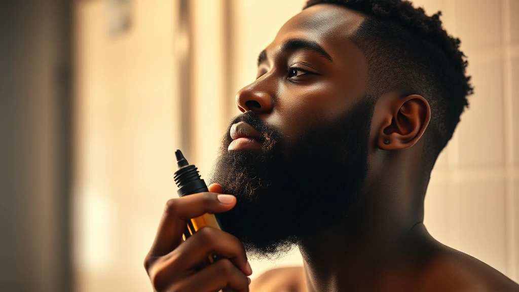 Best Beard Oils for Black Men: Non-Greasy Formulas That Work — man applying beard oil to beard