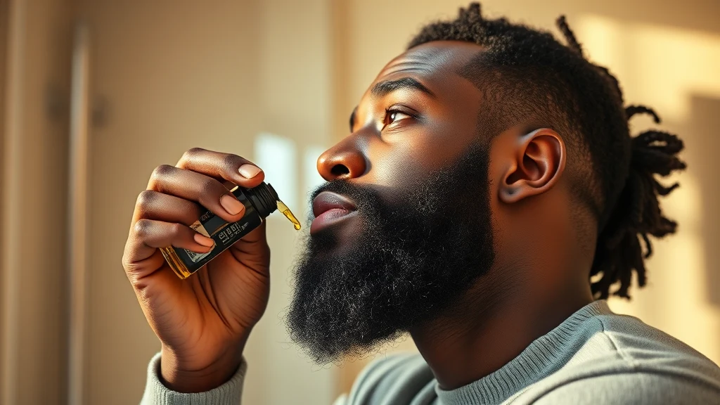 Best Beard Products for Black Men (2026) — man applying beard oil to beard