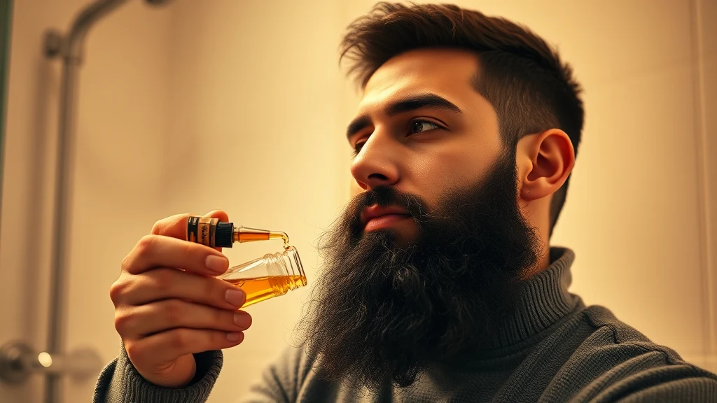 Best Halal Beard Oils: Tested and Reviewed (2026) — man applying beard oil to beard