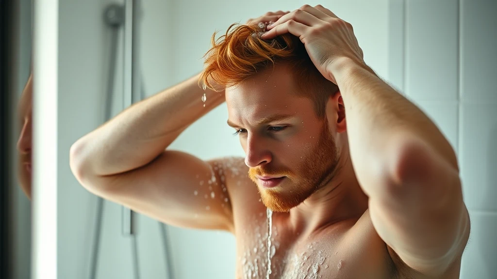 Best Shampoos for Red-Haired Men: Protecting Natural Color and Managing Fine Hair — man washing hair with shampoo