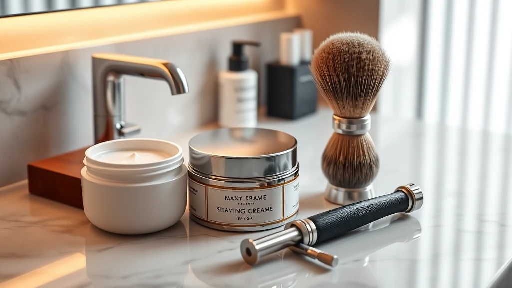 Best Shaving Cream for Safety Razor (2026 Guide) — shaving products flat lay