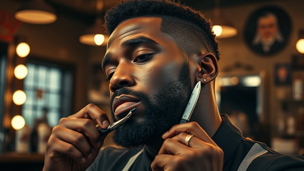 Best Shaving Creams for Black Men: Smooth Shaves, Zero Bumps — man shaving with straight razor