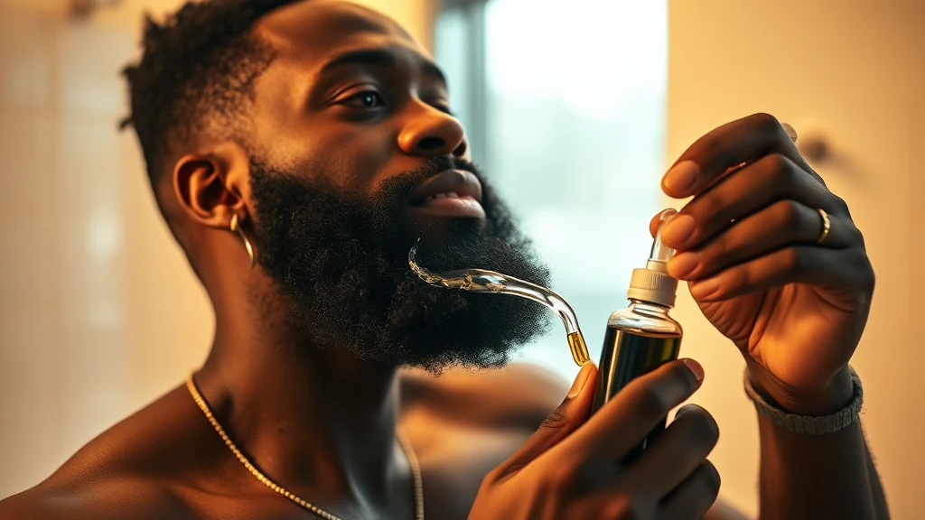 Castor Oil for Beard Growth: Does It Actually Work? — man applying beard oil to beard