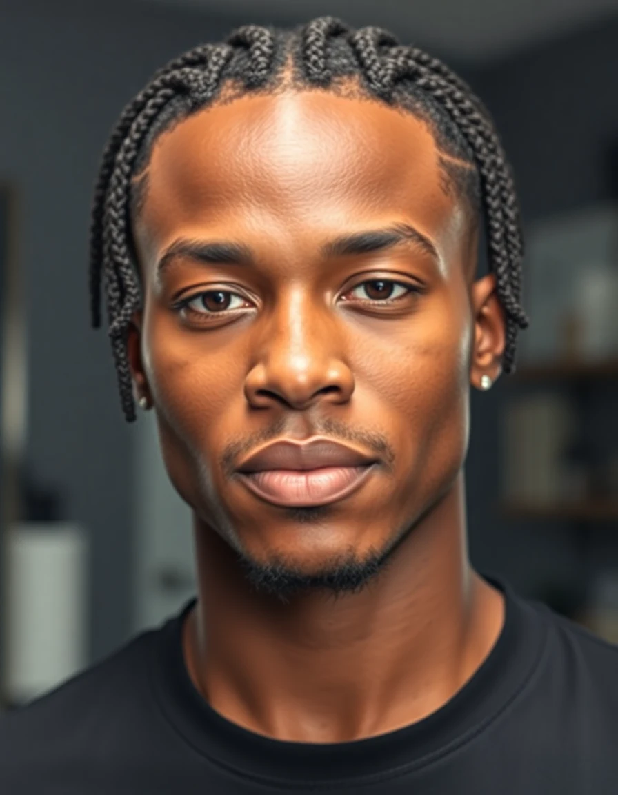 ASAP Rocky-inspired Micro Braids hairstyle on a model