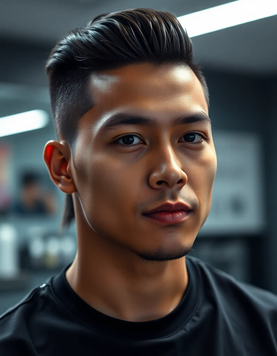 Bad Bunny-inspired 2. The Modern Mullet hairstyle on a model