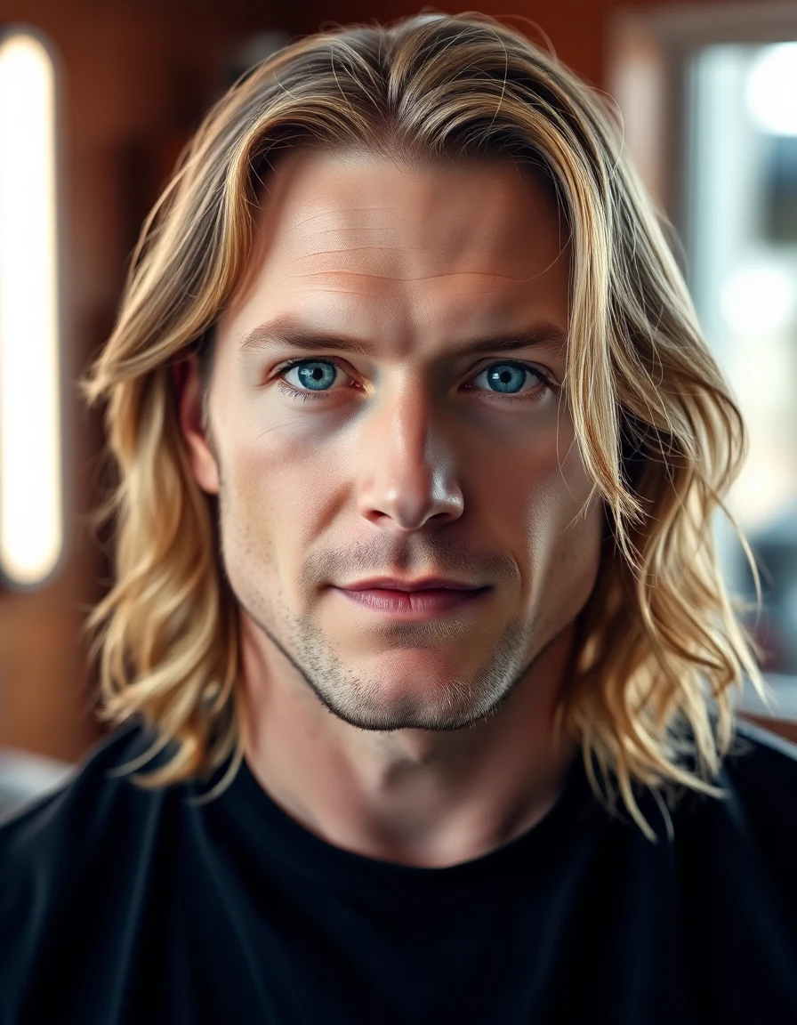 Brad Pitt-inspired The Surfer Era (Thelma & Louise, A River Runs Through It) hairstyle on a model