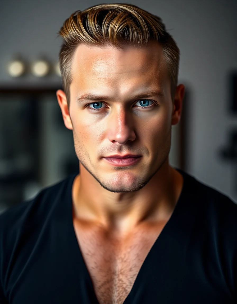 Chris Hemsworth-inspired The Classic Side Part (Press Tours, 2014 to 2019) hairstyle on a model