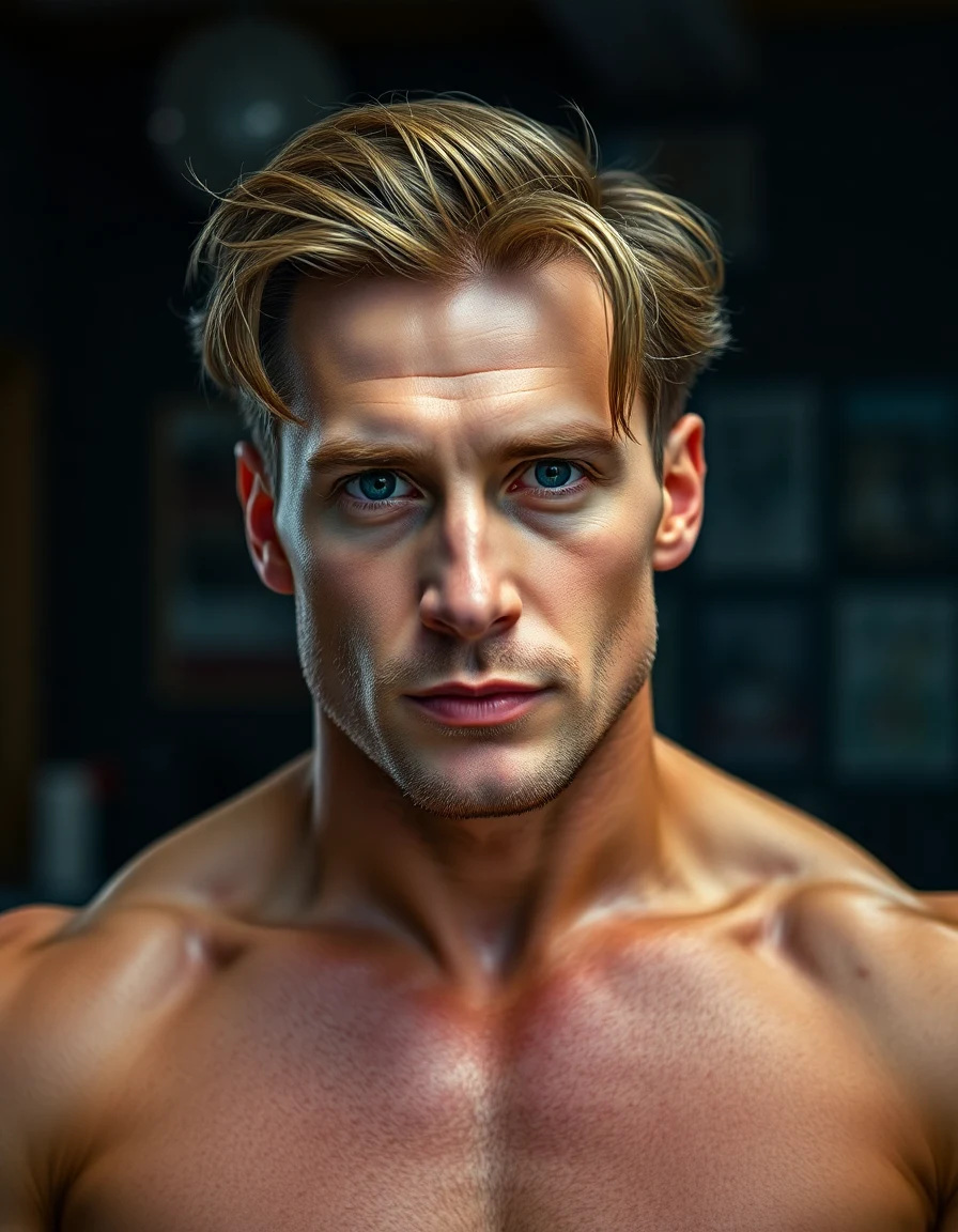 Chris Hemsworth-inspired The Pushed-Back Textured Medium (Extraction Era, 2019 to 2020) hairstyle on a model