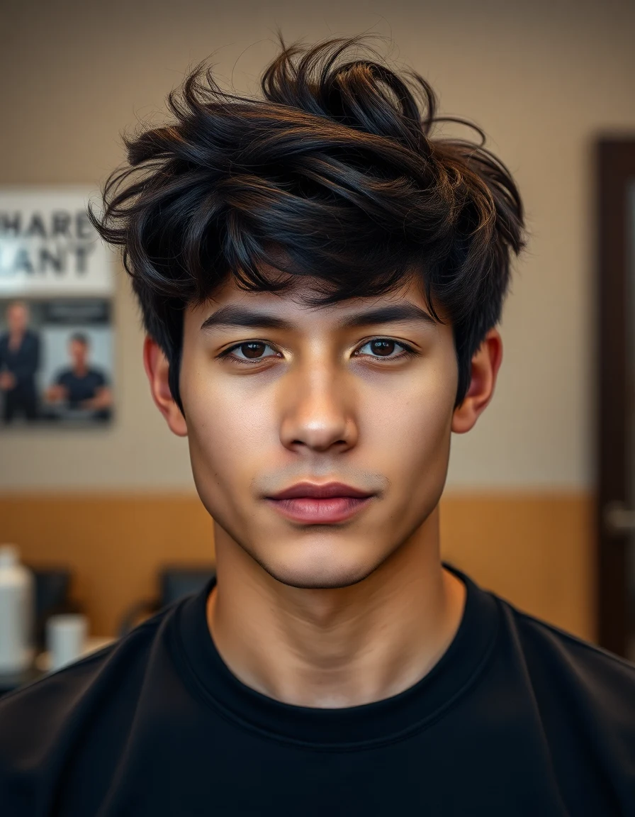 Peso Pluma-inspired The Shullet Emerges hairstyle on a model