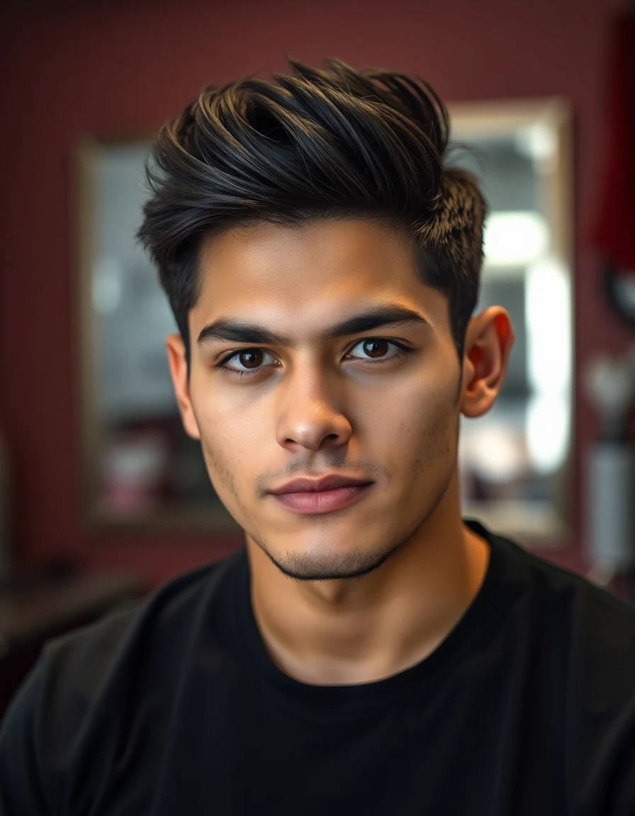 Peso Pluma-inspired The Full Mullet hairstyle on a model