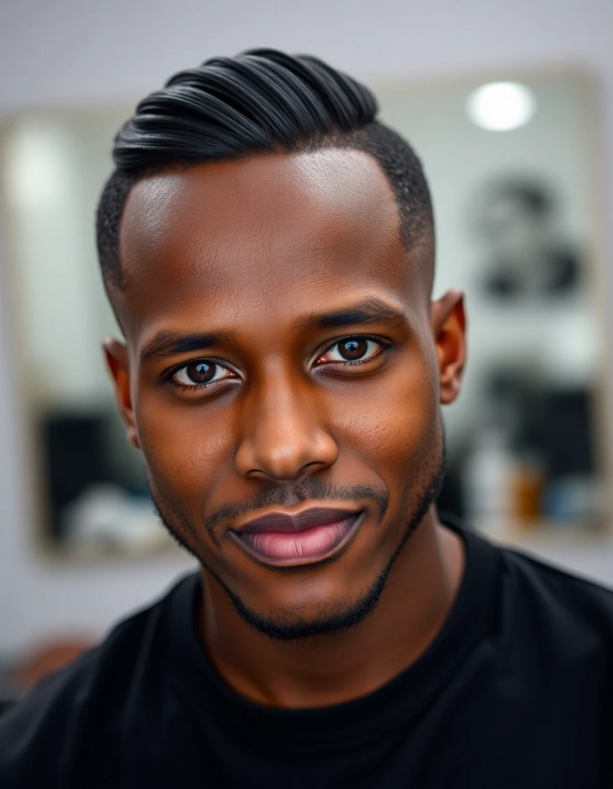 The Weeknd-inspired Slicked Back (Dawn FM Era) hairstyle on a model