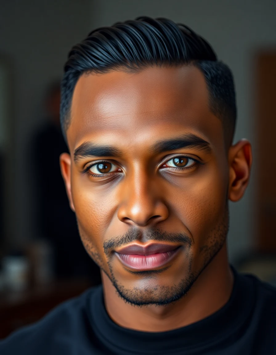 The Weeknd-inspired The Slicked Back (Dawn FM) hairstyle on a model