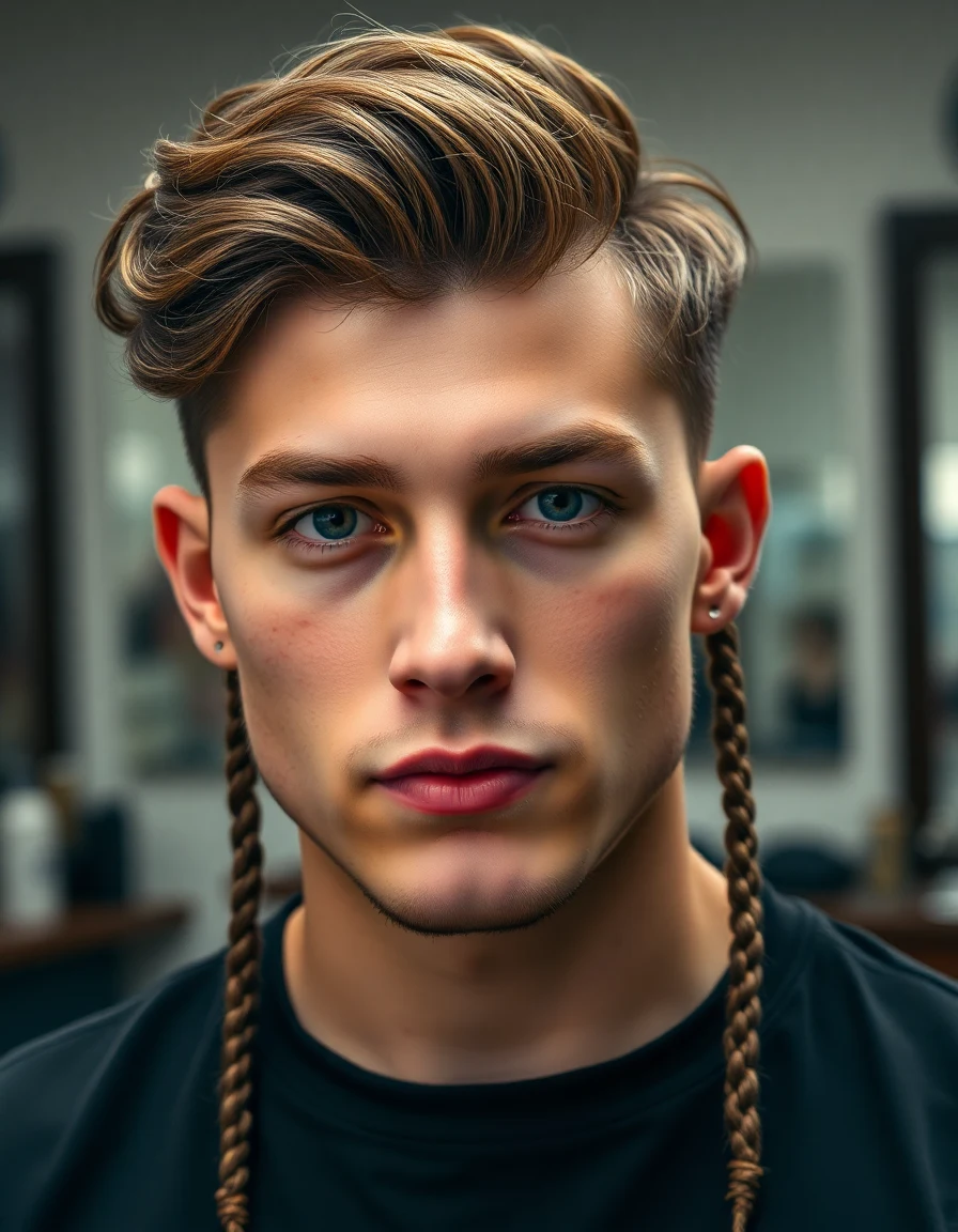 Timothee Chalamet-inspired The Curtain Curls and Red Carpet Era hairstyle on a model