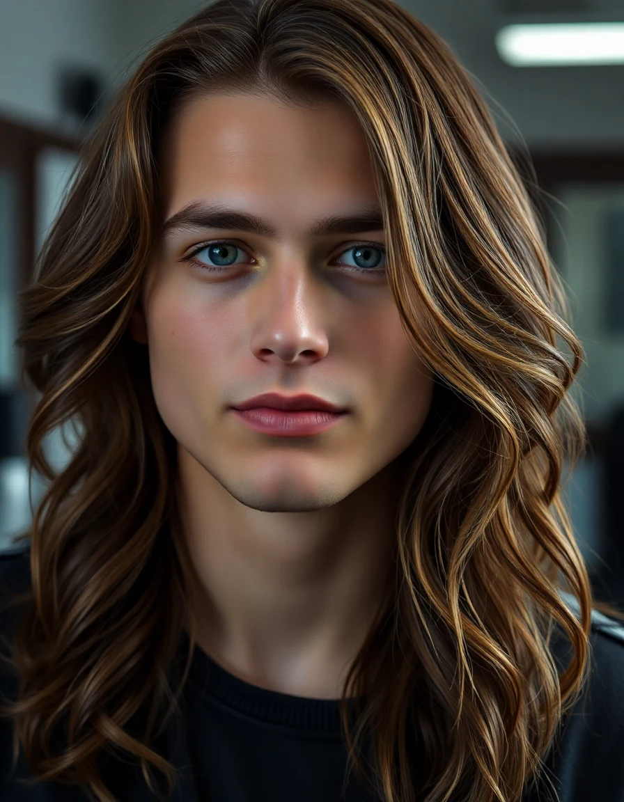 Timothee Chalamet-inspired The Buzzed Sides and Wonka Transformation hairstyle on a model