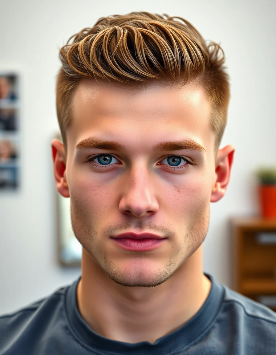 Timothee Chalamet-inspired The Buzz Cut and Bob Dylan Transformation hairstyle on a model