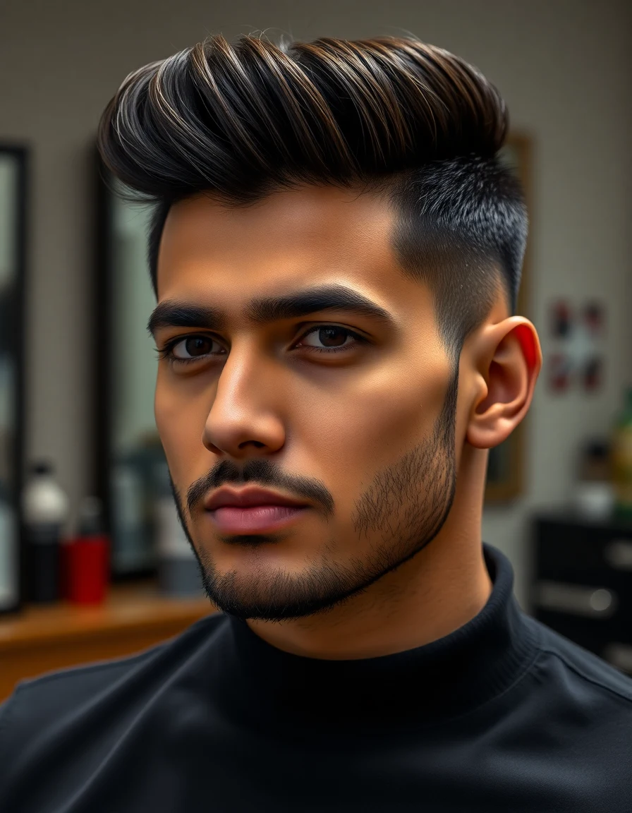 Zayn Malik-inspired One Direction Beginnings hairstyle on a model