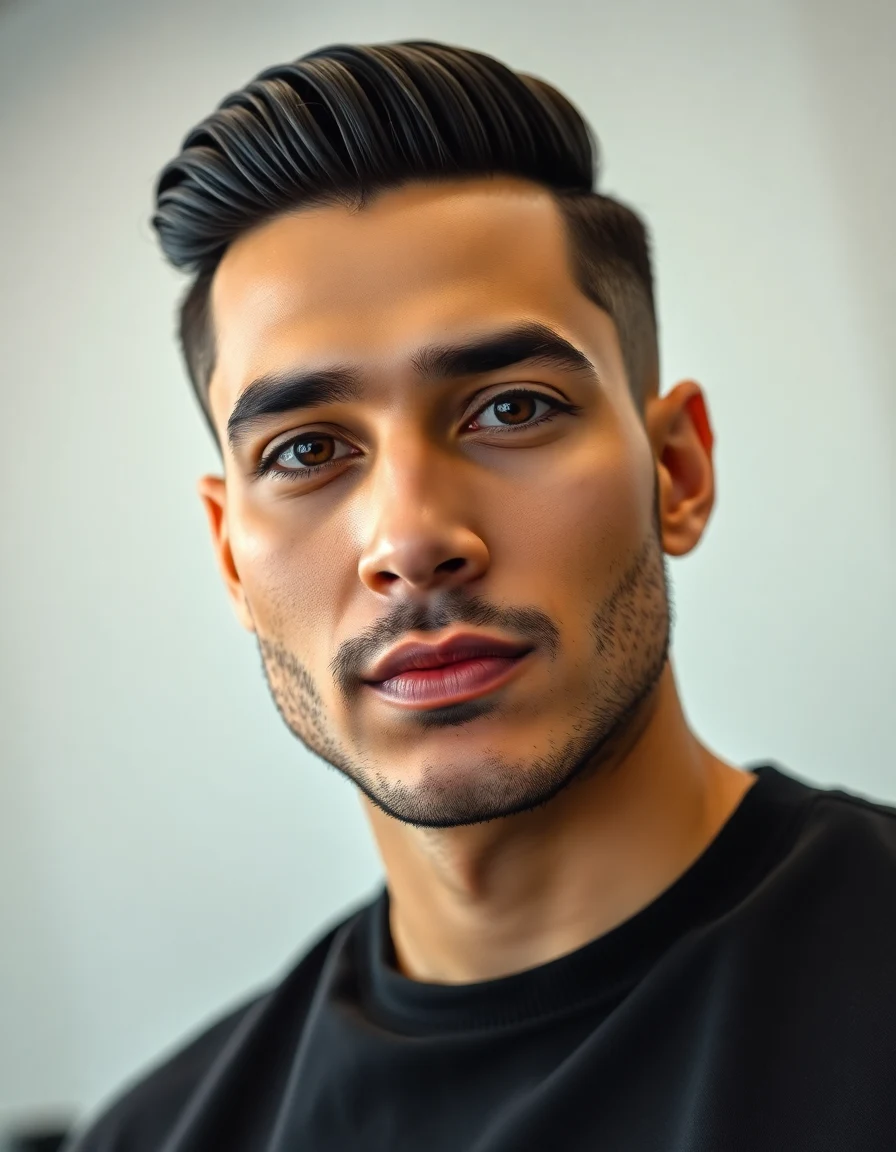 Zayn Malik-inspired The Signature Look hairstyle on a model