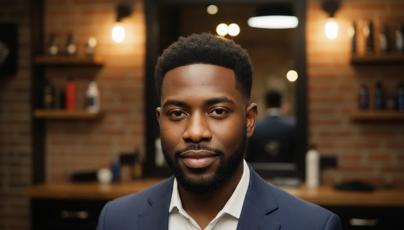 Temple fade (temp fade) — precise fade at the temples framing the face