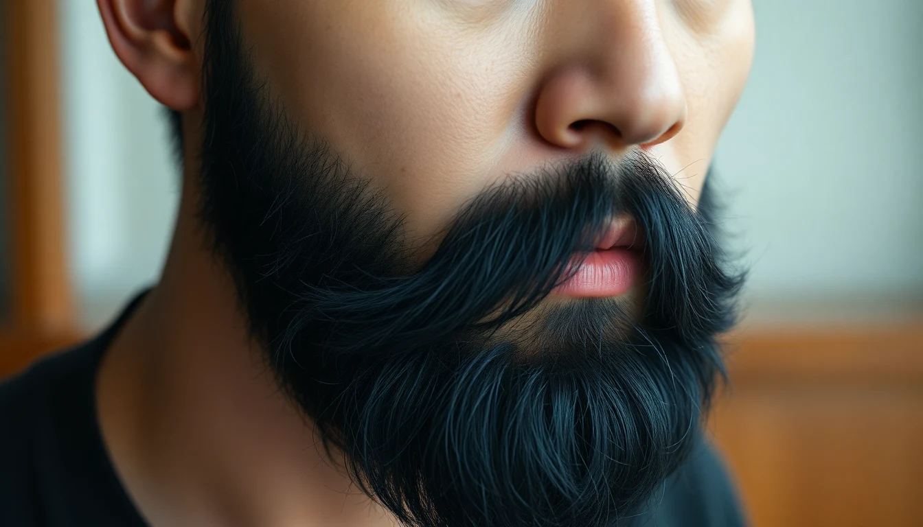 Asian Men’s Hair Dye Guide: Colors That Work for Black Hair — man with dyed beard