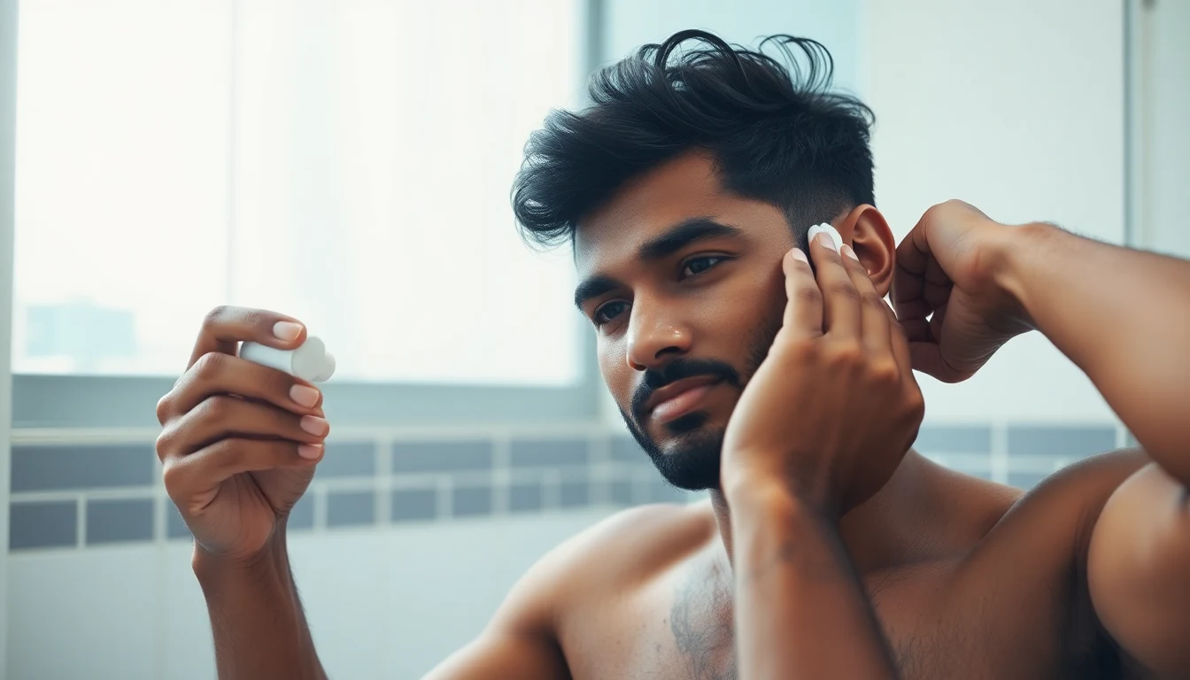 Ayurvedic Hair Oil Guide for Men: Amla, Bhringraj, and Brahmi Ranked — man applying hair moisturizer