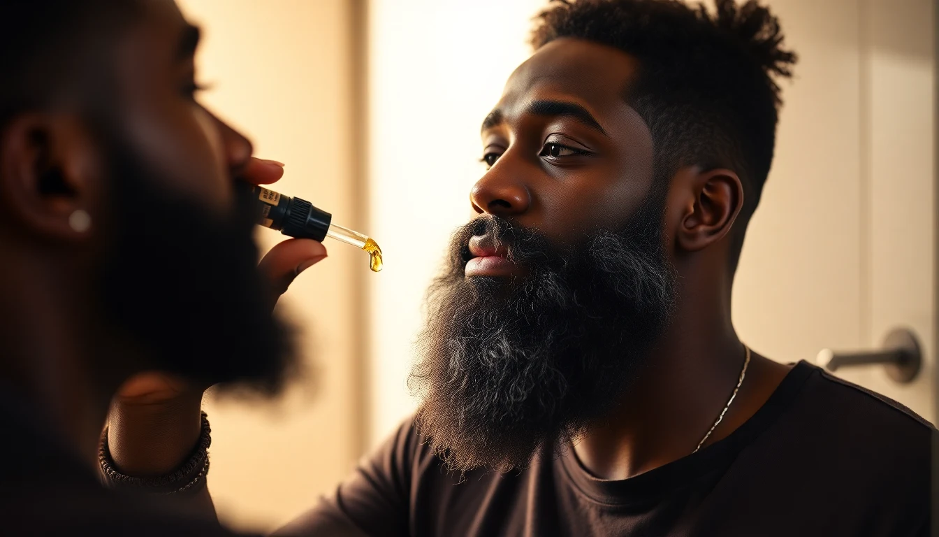 Beard Oil Benefits: 9 Reasons to Start Using It Today — man applying beard oil to beard