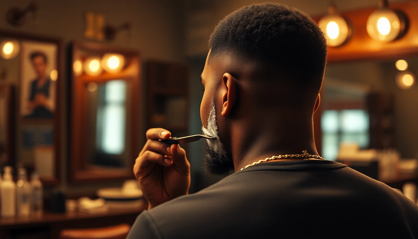 Best Aftershave for Black Men: Prevent Bumps and Irritation — man shaving with straight razor