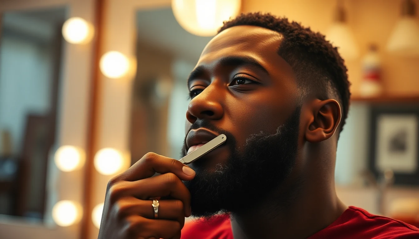 Best Aftershave for Black Men: Prevent Bumps and Irritation — man shaving with straight razor