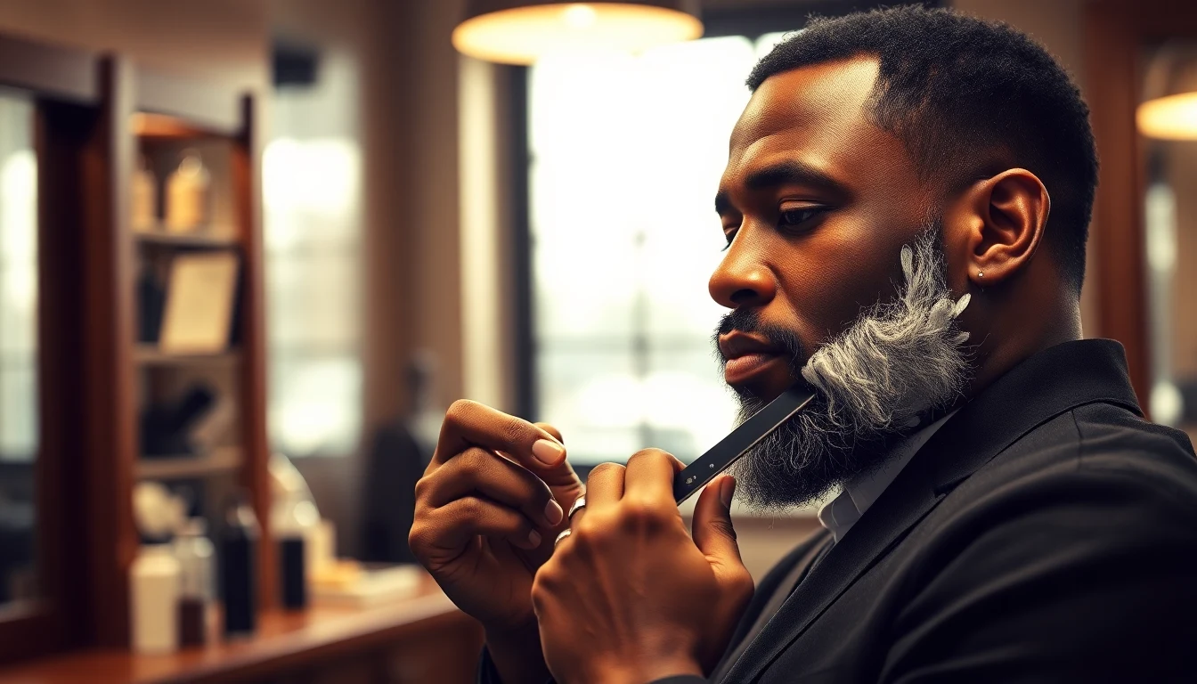 Best Aftershave for Black Men: Prevent Bumps and Irritation — man shaving with straight razor