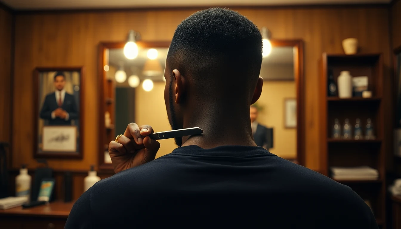 Best Aftershave for Black Men: Prevent Bumps and Irritation — man shaving with straight razor
