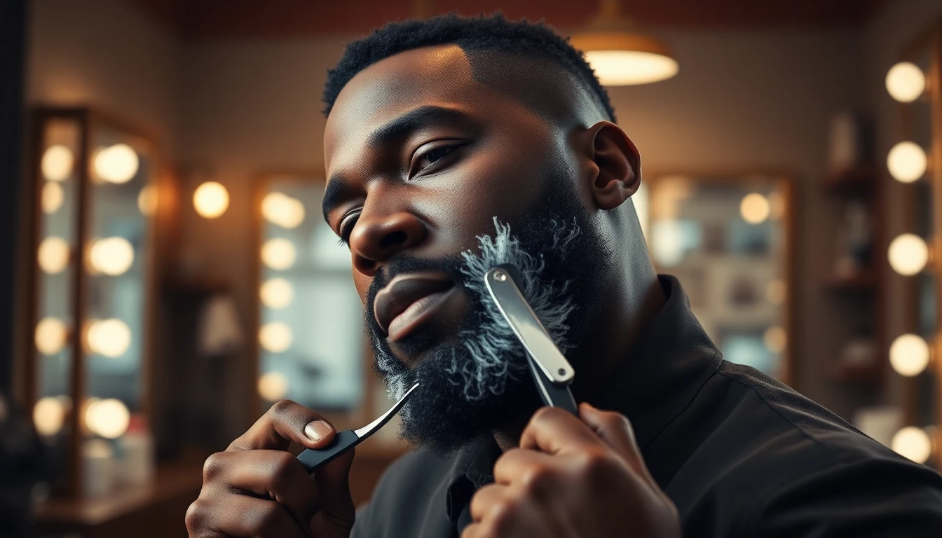 Best Aftershave for Black Men: Prevent Bumps and Irritation — man shaving with straight razor