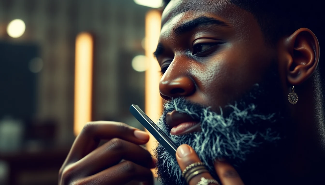 Best Aftershave for Black Men: Prevent Bumps and Irritation — man shaving with straight razor