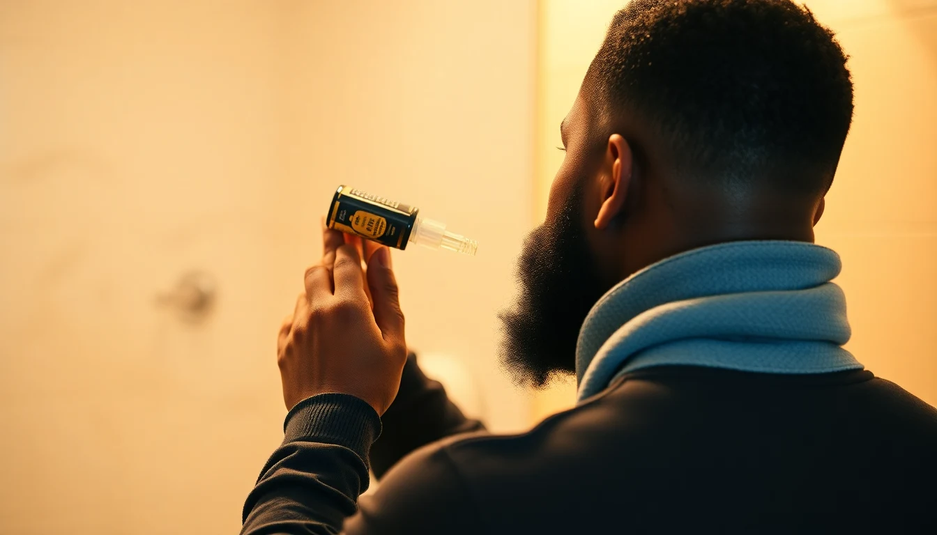 Best Beard Oils for Black Men: Non-Greasy Formulas That Work — man applying beard oil to beard