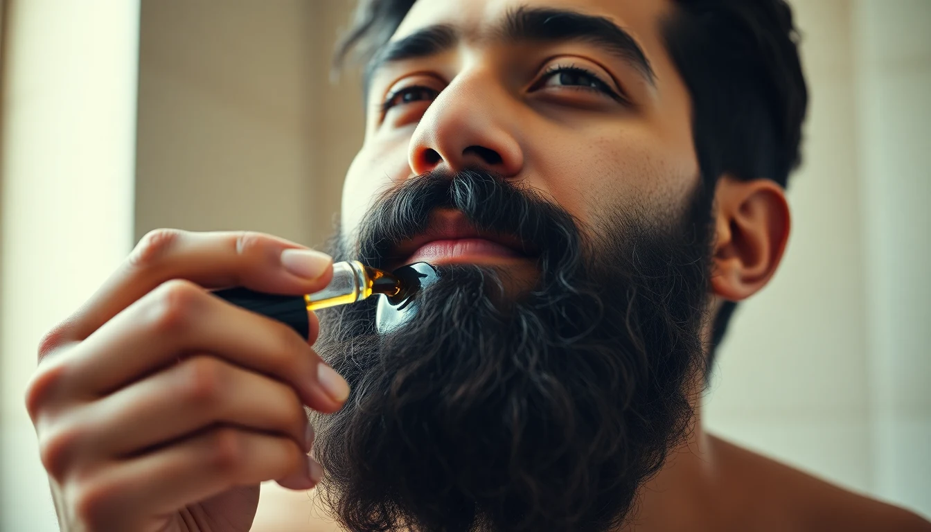 Best Beard Oil for South Asian Men: Ranked for Thick, Coarse Beards — man applying beard oil to beard