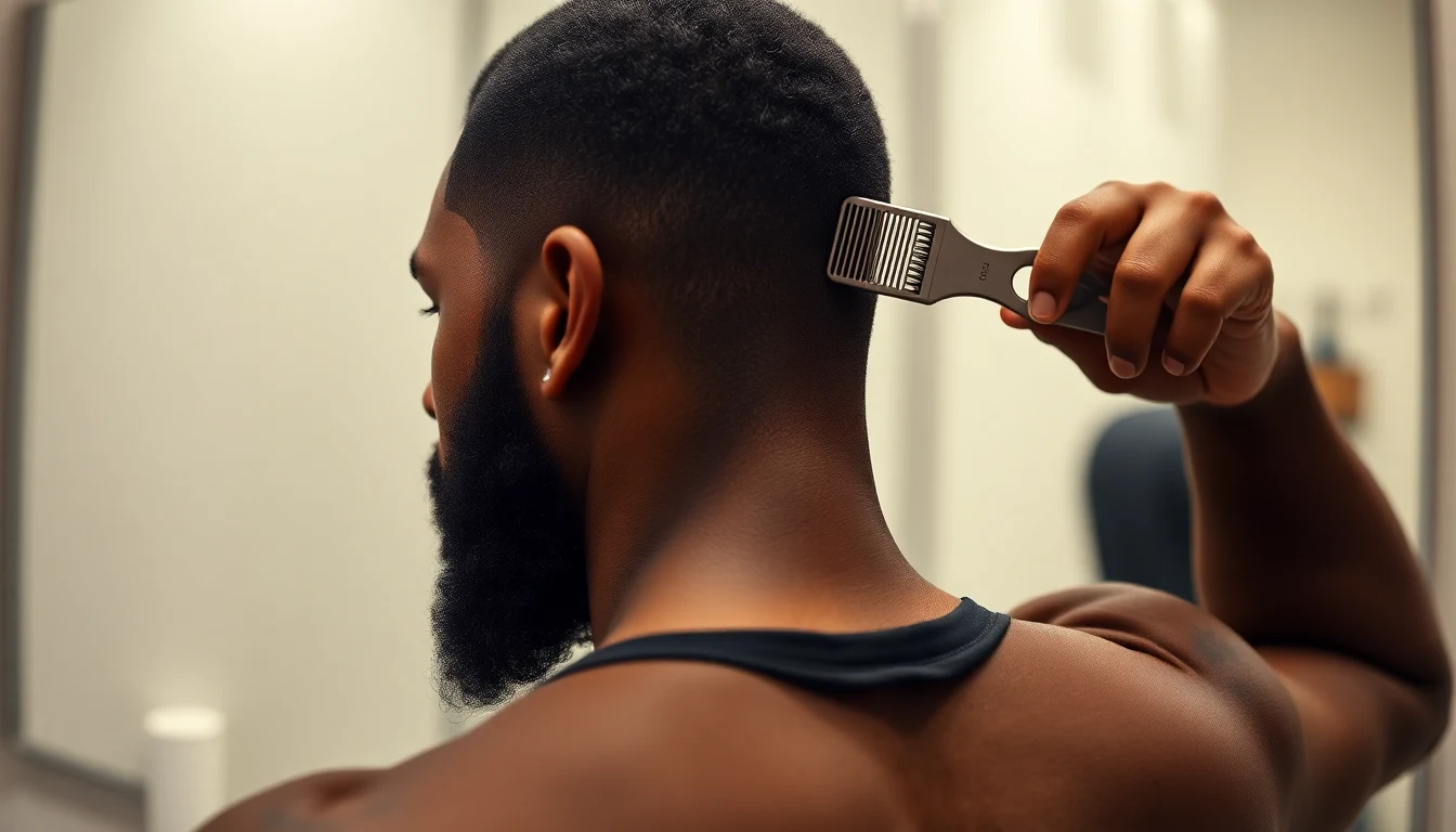Best Beard Straightener for Black Men (2026) — man straightening beard