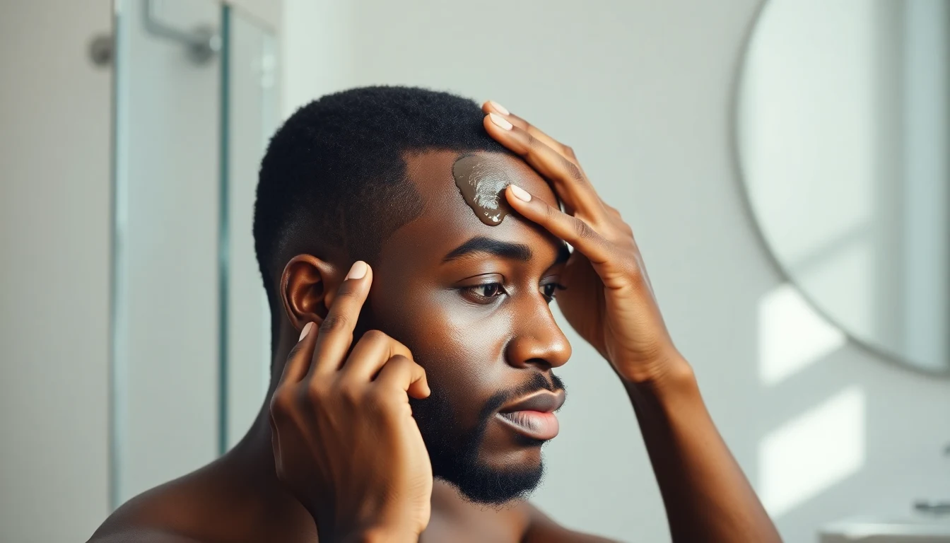 Best Dandruff Shampoo for Black Hair: Flake-Free Without the Dryness — man applying scalp treatment
