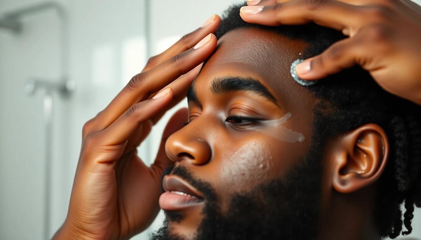 Best Dandruff Shampoo for Black Hair: Flake-Free Without the Dryness — man applying scalp treatment