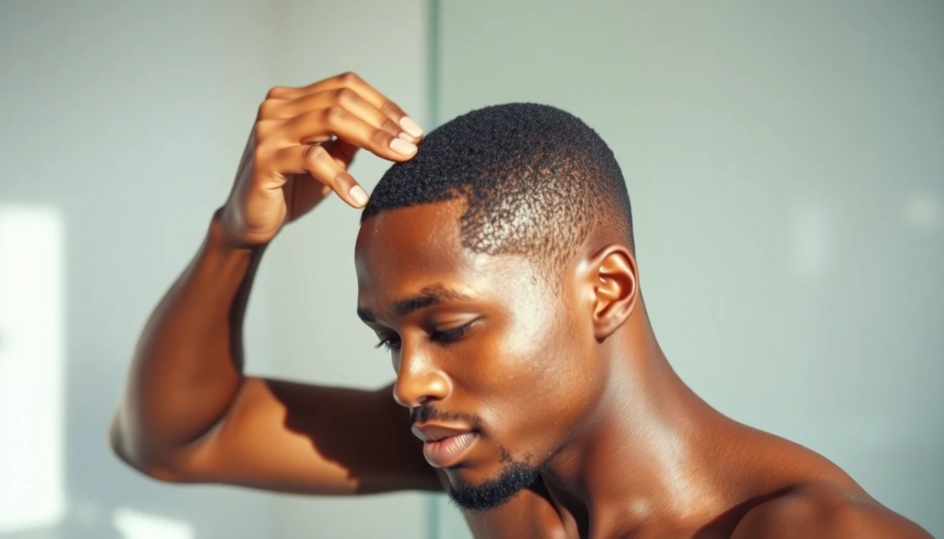 Best Dandruff Shampoo for Black Hair: Flake-Free Without the Dryness — man applying scalp treatment