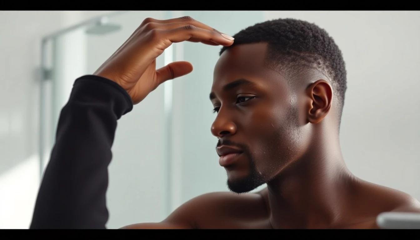 Best Dandruff Shampoo for Black Hair: Flake-Free Without the Dryness — man applying scalp treatment
