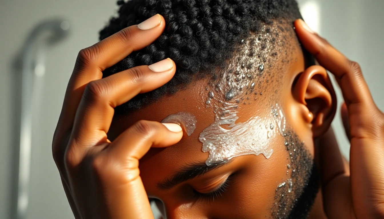 Best Dandruff Shampoo for Black Hair: Flake-Free Without the Dryness — man applying scalp treatment