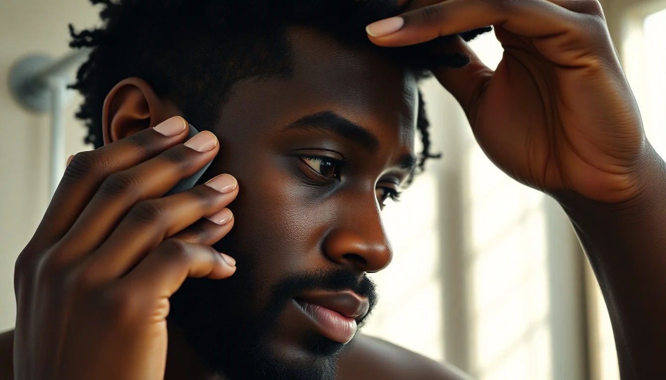 Best Deep Conditioner for 4C Hair (2026) — man applying hair moisturizer