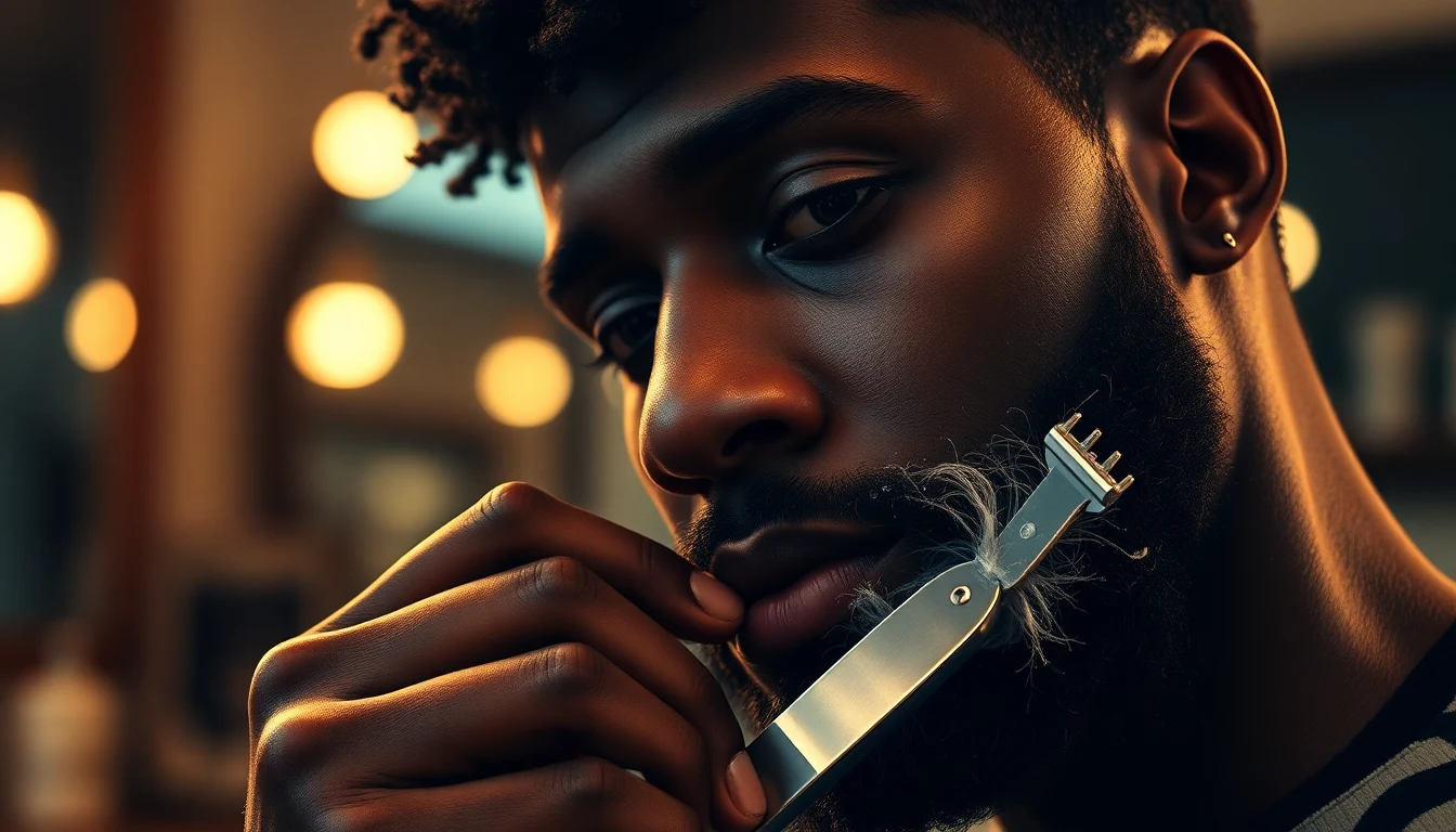 Best Electric Shavers for Black Men: Tested and Ranked for 2026 — man shaving with straight razor