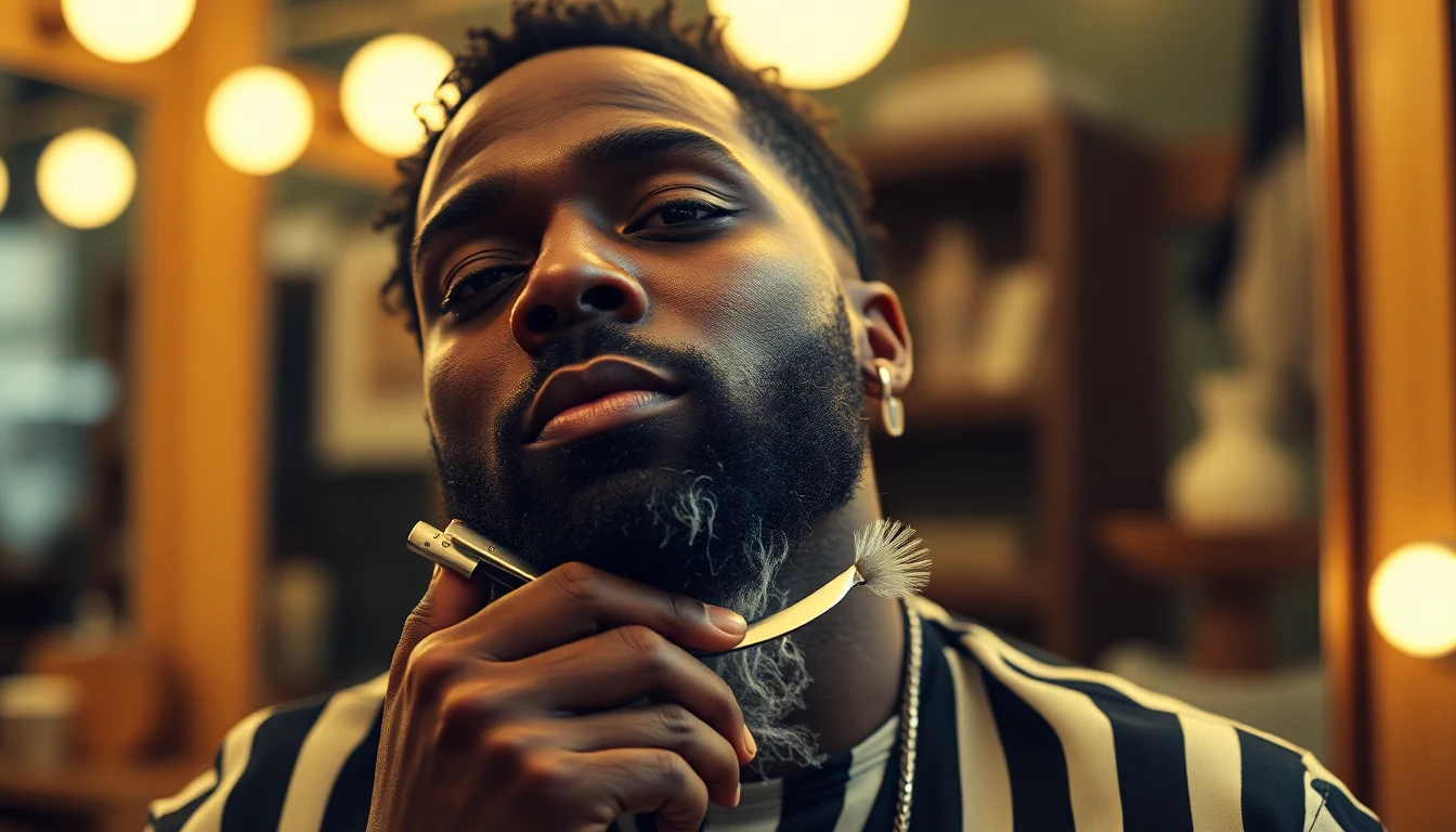 Best Electric Shavers for Black Men: Tested and Ranked for 2026 — man shaving with straight razor