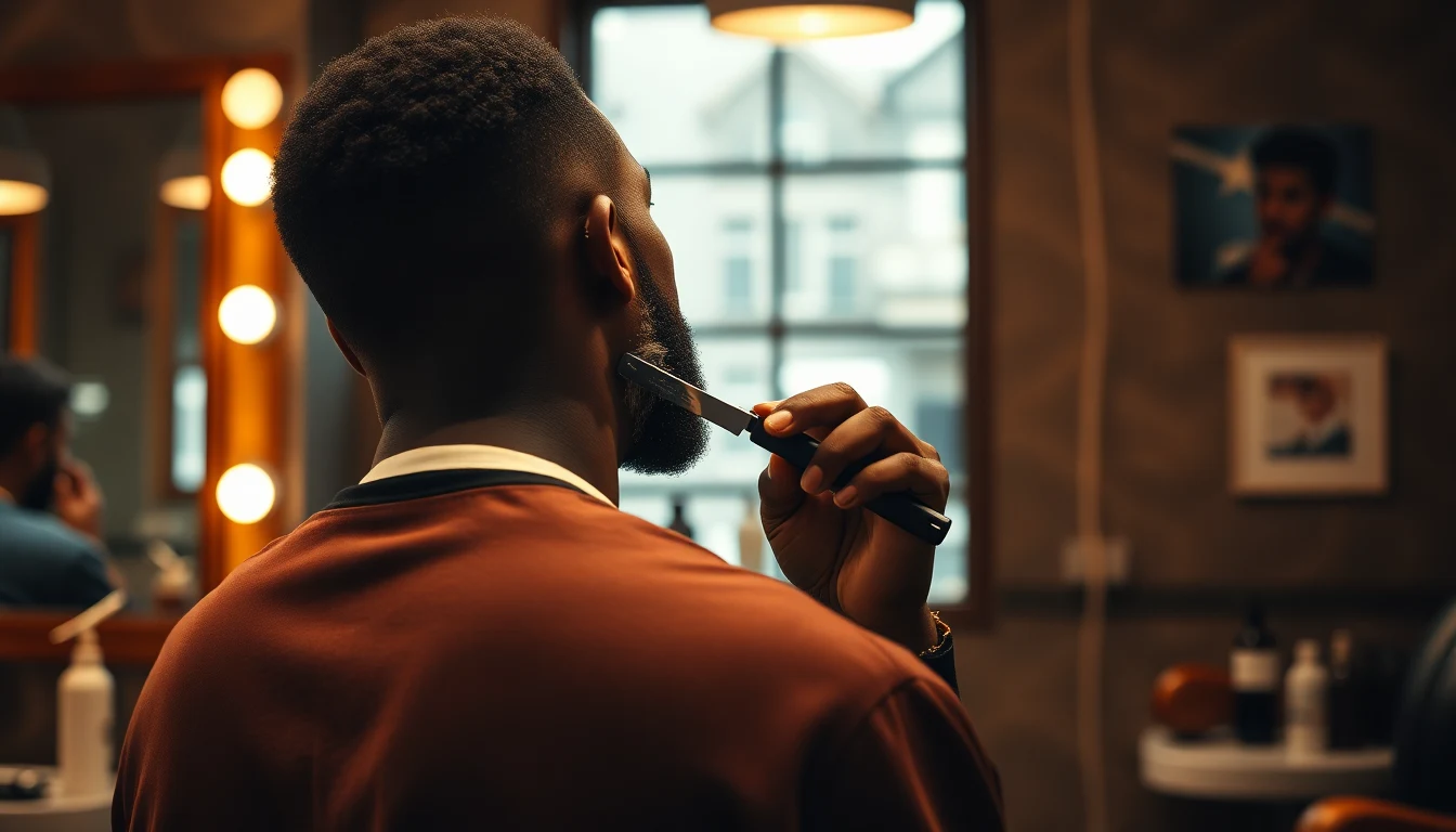Best Electric Shavers for Black Men: Tested and Ranked for 2026 — man shaving with straight razor