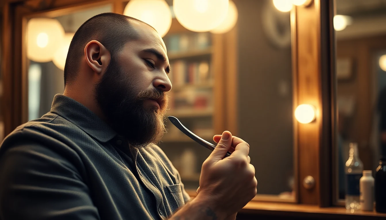 Best Electric Shavers for Jewish Men: Tested Against Halachic Standards — man shaving with straight razor