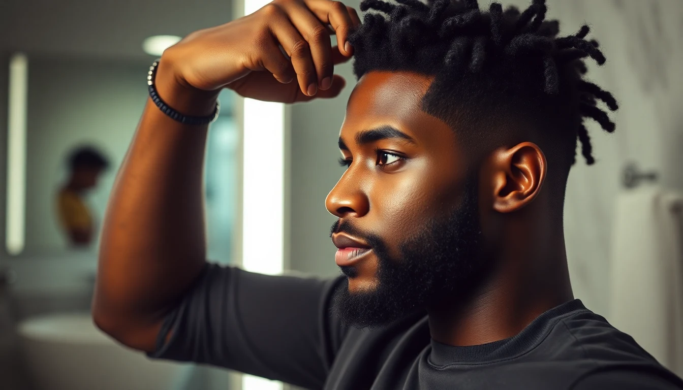 Best Gel for 4C Hair: Hold, Definition, and Zero Flaking — man styling hair with hair product