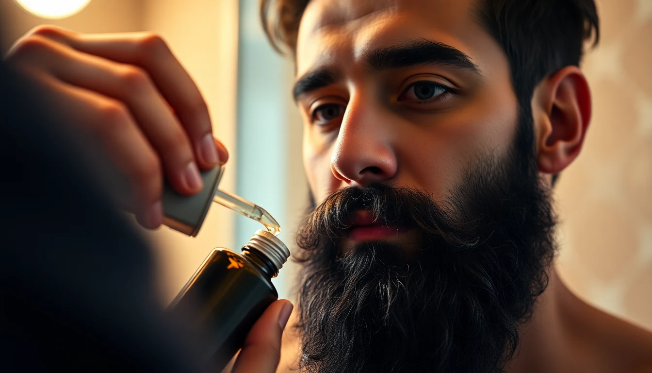 Best Halal Beard Oils: Tested and Reviewed (2026) — man applying beard oil to beard