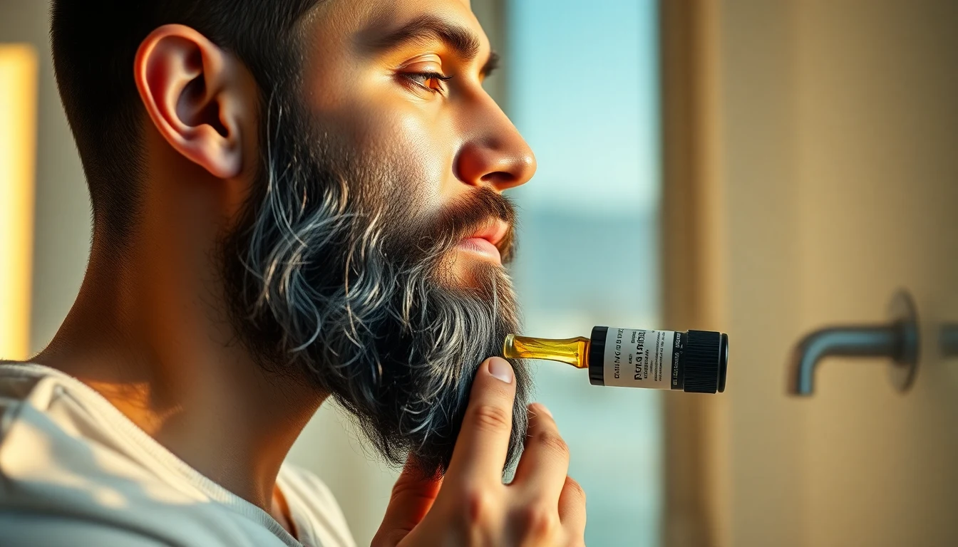 Best Halal Beard Oils: Tested and Reviewed (2026) — man applying beard oil to beard